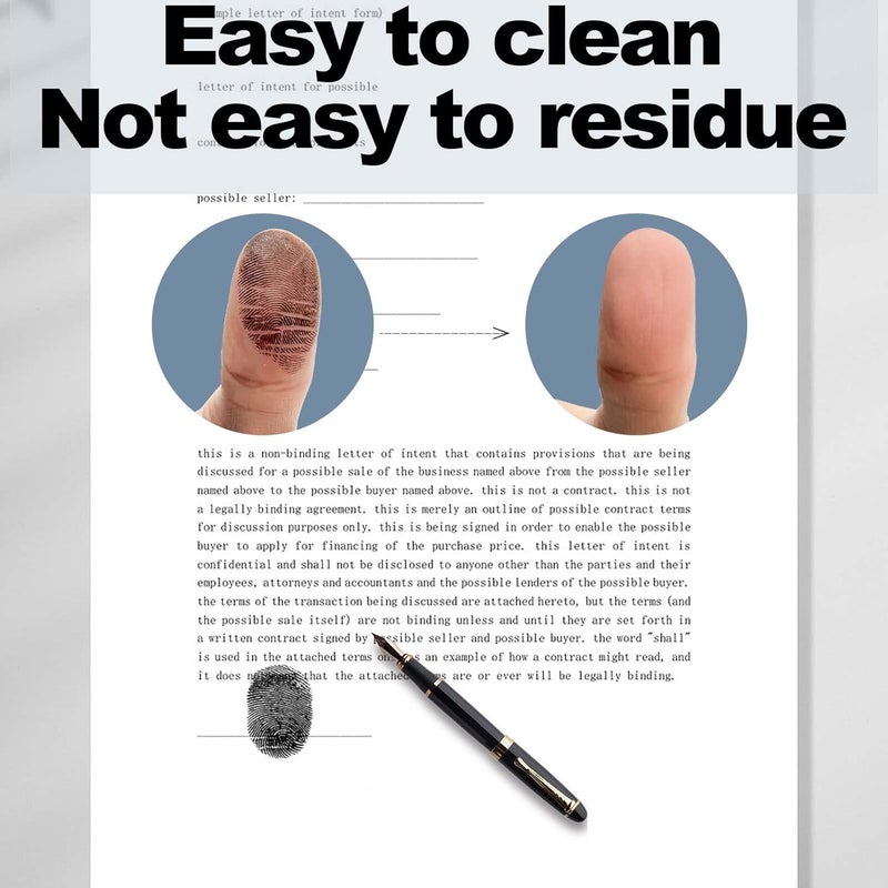 keepsweat Fingerprint Ink Pad 5 Pack Thumbprint Ink Pad for Fingerprint Cards Notary Supplies Black Finger Print Kit for Identification Security ID Law Enforcement Fingerprint Office Home Use Stamp pad - Image 4